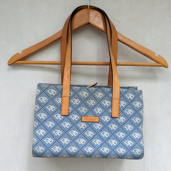DOONEY & BOURKE blue monogrammed small handbag purse - Picture 13 of 16